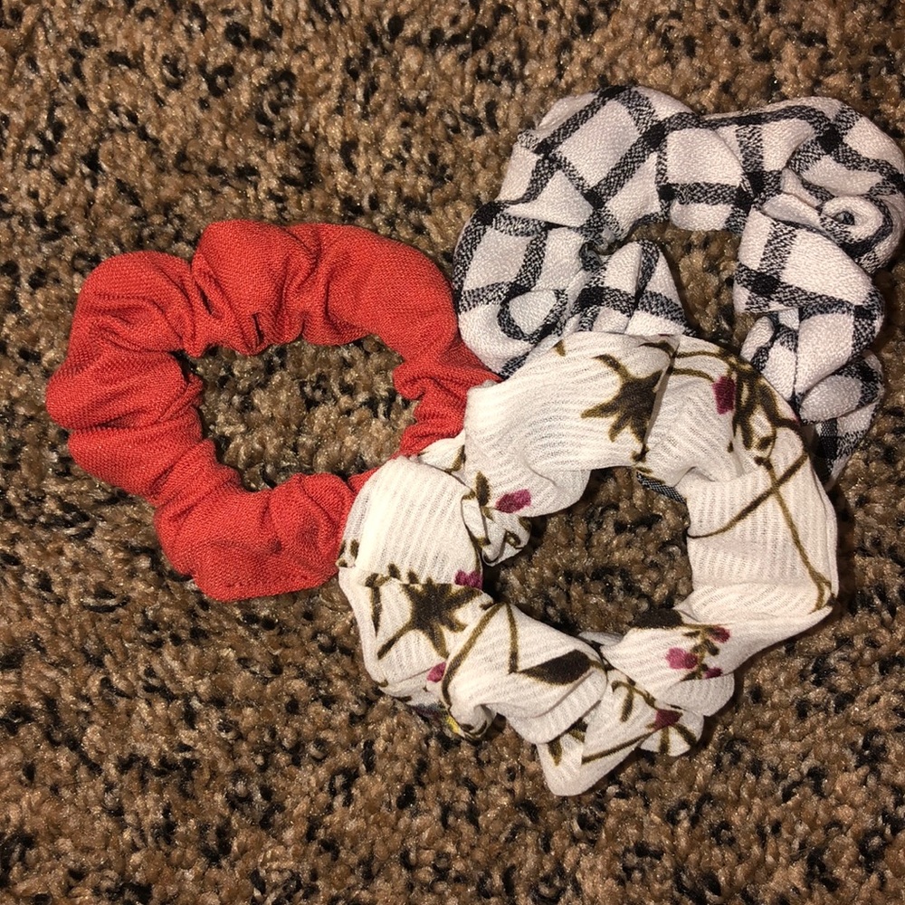 3 pack of boho scrunchies